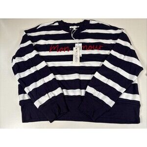 Workshop Republic Womens Sweater Striped Blue White Size Medium